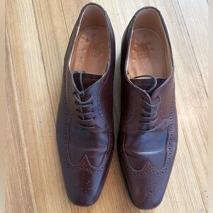Saks Fifth Avenue, men’s brown leather shoes, size 11